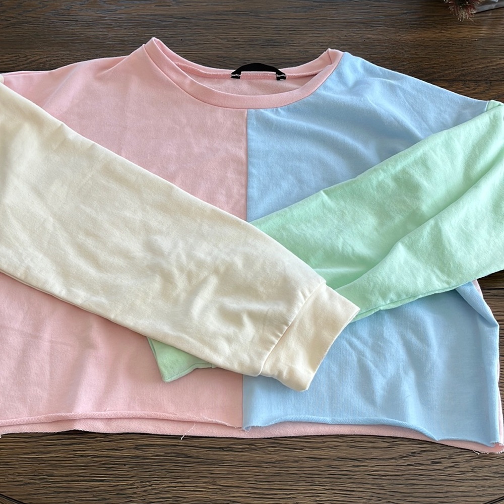 multi color crop top